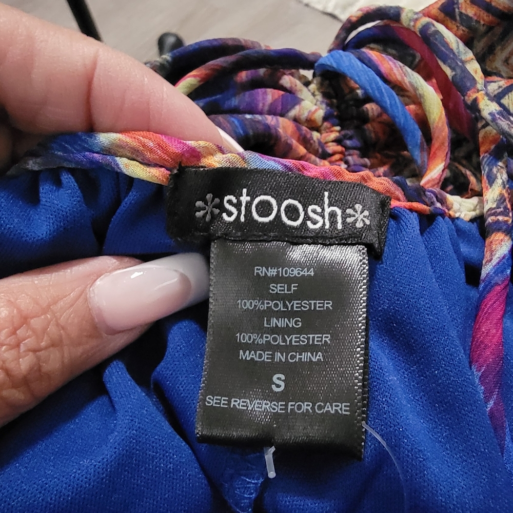 NWT Stoosh Vibrant Patterned Maxi Dress Size Small - Picture 5 of 6